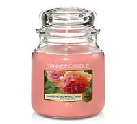 Yankee Candle bougie jarre parfumée | moyenne taille | Rose Succulente | jusqu’à 75 heures de combustion