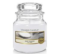 Yankee Candle Bougie Jarre Parfumée, Petite Taille, Talc Bébé, jusqu'à 30 Heures de Combustion