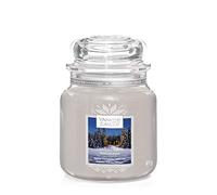 Yankee Candle bougie jarre parfumée, taille moyenne, Soirée au chalet, collection Noël alpin, jusqu’à 75 heures de combustion