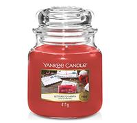YANKEE CANDLE Bougie parfumée, Bougie en pot moyenne « Lettres au Père Noël », Durée de combustion : jusqu'à 75 heures 1631649E
