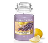 YANKEE CANDLE Bougie parfumée Citron Lavande | Format Jarre | Bougie Longue durée Jusqu’à 150 Heures de Combustion | Cadeaux pour Femmes