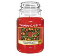 Yankee Candle bougie parfumée Couronne de pommes rouges | Format jarre | Bougie longue durée jusqu’à 150 heures de combustion | Cadeau parfait pour femme