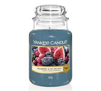 Yankee Candle bougie parfumée Figues et mûres gourmandes | Format jarre | Bougie longue durée jusqu’à 150 heures de combustion |Cadeaux de la fête des mères