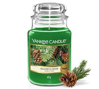 Yankee Candle bougie parfumée Sapin baumier et cèdre | Format jarre | Bougie longue durée jusqu’à 150 heures de combustion |Cadeaux parfaits pour les femmes