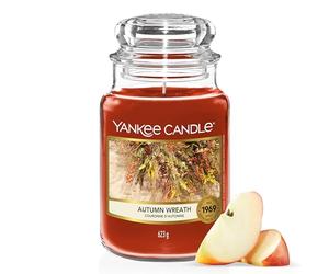 Yankee Candle Bougie parfumée | Grande bougie en pot Couronne D'automne | Bougies à combustion longue : jusqu'à 150 heures | Cadeaux parfaits pour les femmes