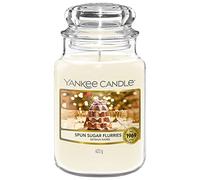 Yankee Candle Bougie parfumée | Grande bougie en pot de fleurs de sucre filées | Collection boule à neige | Durée de combustion : jusqu'à 150 heures