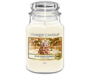 Yankee Candle Bougie parfumée | Grande bougie en pot de fleurs de sucre filées | Collection boule à neige | Durée de combustion : jusqu'à 150 heures
