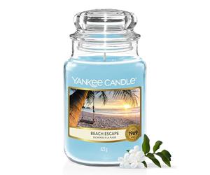 Yankee Candle Bougie parfumée | Grande bougie en pot Escapade à la Plage | Bougies à combustion longue : jusqu'à 150 heures | Cadeaux parfaits pour les femmes