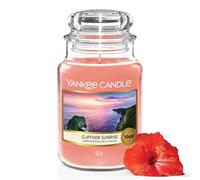 Yankee Candle Bougie parfumée | Grande bougie en pot Lever de Soleil sur la Falaise | Bougies à combustion longue : jusqu'à 150 heures | Cadeaux parfaits pour les femmes