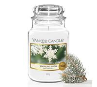 Yankee Candle bougie parfumée Neige étincelante | Format jarre | Bougie longue durée jusqu’à 150 heures de combustion | Cadeaux parfaits pour les femmes