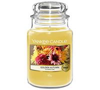 Yankee Candle Bougie parfumée, Grande bougie jarre Automne doré, Temps de combustion : jusqu’à 150 heures, Cadeaux parfaits pour femme