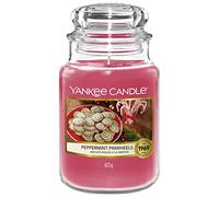Yankee Candle Bougie parfumée, Grande bougie jarre Biscuits roulés à la menthe, Collection Snow Globe Wonderland, Temps de combustion : jusqu’à 150 heures, Cadeaux parfaits pour femme