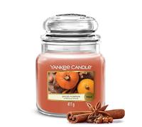 Yankee Candle Bougie parfumée | Pot moyen Citrouille épicée | Bougies à longue durée de combustion : jusqu'à 75 heures | Cadeaux parfaits pour femmes