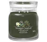 Yankee Candle Bougie parfumée Signature Sauge argentée et pin Bocal moyen 368 g