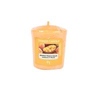 Yankee Candle Bougie Votive Parfum Mangue/Pêche Votive, Cire, Orange, 4.6 x 4.5 x 5.5 cm