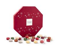 Yankee Candle Calendrier de l'Avent 2025 avec couronne | Coffret cadeau de bougies parfumées | 24 bougies chauffe-plat parfumées et 1 photophore | Cadeaux pour femme