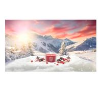 YANKEE CANDLE Candela in vetro Santa on Skis