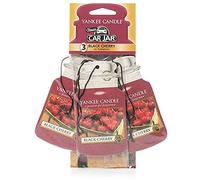 Yankee Candle Car Jar Désodorisant parfumé pour voiture | Cerise Noire | Lot de 3