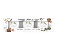 Yankee Candle COCONUT BEACH - Lot de 3 bougies en verre