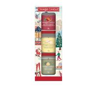 Yankee Candle Coffret cadeau 3 mini bougies Fêtes de fin d'année - Contenu : 3 mini bougies votives