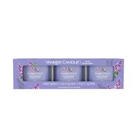 Yankee Candle Coffret cadeau de 3 bougies votives remplies de fleurs de lilas