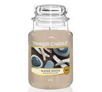 Yankee Candle Grande Bougie en Jarre, Parfum Bois en Bord de Mer, 623 g | Longue Durée Jusqu’à 150 h, Cire à Diffusion Homogène, Mèche en Coton, Pot en Verre Décoratif avec Couvercle