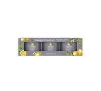 Yankee Candle Lot de 3 bougies votives remplies thé noir et citron