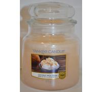 Yankee Candle Bougie 1630349E - Crème de Riz à la Noix - Pot moyen