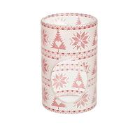 Yankee Candle Mountian Holiday Red Nordic Frosted Chauffe-Cire en Verre, Multicolore, 14 cm