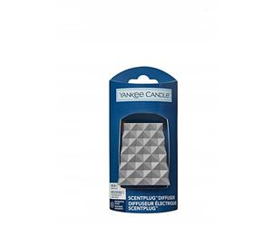 Yankee Candle ScentPlug diffuseur | Diffuseur électrique | Habillage Faceted argenté | Prise UE (2 broches)