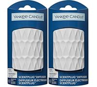 Yankee Candle ScentPlug diffuseur | Diffuseur électrique | Habillage Organic Blanc | Prise UK (3 Broches) (Lot de 2)