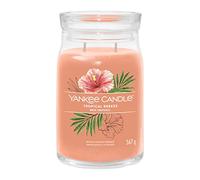 Yankee Candle Signature 1629985E Bougie parfumée en pot avec double mèche Parfum brise tropicale Bougie à combustion longue en cire de soja Cadeau parfait pour femme, Large Jar Candle