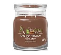 Yankee Candle – Bougie parfumée Signature en pot moyenne Praline & Bouleau, mélange de cire de soja