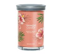 Yankee Candle Bougie Signature Brise tropicale – Double mèche, cire de soja – Large Tumbler