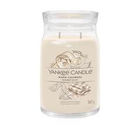YANKEE CANDLE Signature Bougie parfumée Cachemire Délicat ; Grande Bougie Jarre Longue durée ; Mélange de cires de soja
