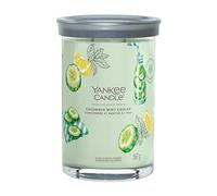 Yankee Candle Signature Bougie parfumée | Grande bougie parfumée au concombre et à la menthe avec double mèche | Bougie à combustion longue en cire de soja | Cadeau parfait pour femme
