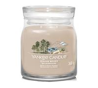 Yankee Candle Signature Bougie parfumée | Seaside Woods Bougie en pot moyenne avec double mèche | Mélange de cire de soja à combustion longue | Cadeau parfait pour femme