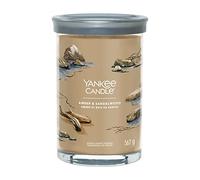 Bougie parfumée - Yankee Candle Tumbler Grande - Ambre & Bois de Santal - 60 à 100 heures - Cire de soja