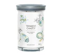 Yankee Candle Signature Candle Bougie parfumée | Grande bougie en verre en poudre de bébé avec double mèche | Mélange de cire de soja à combustion longue | Cadeau parfait pour femme