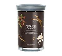 Yankee Candle Signature Candle Bougie parfumée | Grande bougie en verre expresso à la vanille avec double mèche | Mélange de cire de soja à combustion longue | Cadeau parfait pour femme