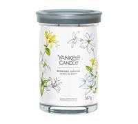 Yankee Candle Signature Candle - Grande bougie parfumée au jasmin de minuit avec double mèche | Bougie en cire de soja à combustion longue | Cadeau parfait pour femme