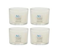 Yankee Candle Signature Lot de 4 mini bougies votives en pot - Parfum Snow Globe Wonderland - Mélange de cire de soja naturelle avec mèche en fibre naturelle - Bocal en verre de 36,9 g