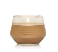 Yankee Candle Studio Bougie parfumée | Bougie moyenne Ambre et bois de santal | Bougie longue durée : 40 à 65 heures de combustion | Design en verre élégant | Cadeau parfait pour femme et mère