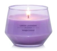 Yankee Candle Studio Bougie parfumée | Bougie moyenne Citron Lavande | Bougie longue durée : 35 à 50 heures de combustion | Design en verre élégant avec cire violette | Cadeau parfait pour femme