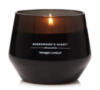 Yankee Candle Studio bougie parfumée | Bougie moyenne Midsummer's Night | Bougie longue durée : 35 à50pk heures de combustion | Design en verre élégant avec cire noire | Cadeau parfait pour femme