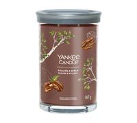 Yankee Candle Signature - Grande bougie parfumée | Praline et bouleau avec double mèche | Mélange de cire de soja à combustion longue | Cadeau parfait pour femme