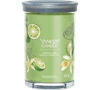 Yankee Candle Signature Candle Bougie parfumée | Grande bougie parfumée vanille citron vert avec double mèche | Bougie en cire de soja à combustion longue | Cadeau parfait pour femme