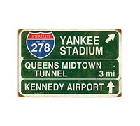 Yankee Stadium Street Signs Plaque en métal vintage 20,3 x 30,5 cm