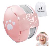 YANKUIRUI Cache-oreilles pour bébés et tout-petits jusqu'à 36 mois - Certifié CE et UKCA - Casque anti-bruit - Casque confortable pour bébé contre les dommages auditifs et améliore le sommeil, rose