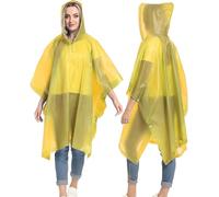 YANKUIRUI Lot de 2 ponchos de pluie imperméables pour homme et femme - Cape de pluie pour Disney, randonnée, cyclisme, camping et voyage, jaune, taille unique